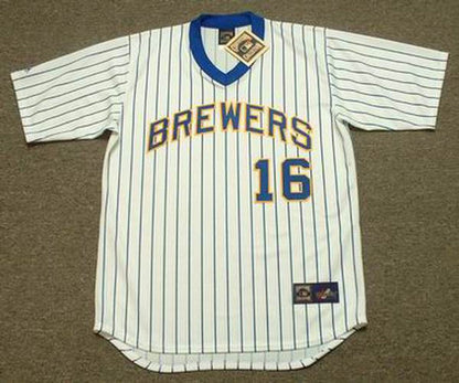 Milwaukee Brewers Sixto Lezcano Cooperstown MLB jersey front view