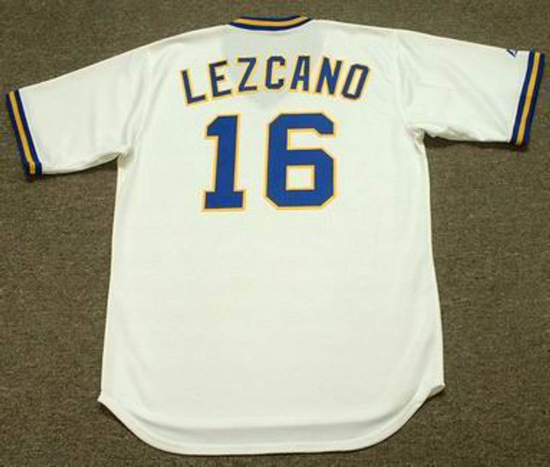 Milwaukee Brewers Sixto Lezcano Cooperstown MLB jersey front view