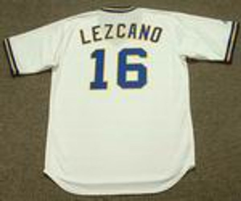 Milwaukee Brewers Sixto Lezcano Cooperstown MLB jersey front view