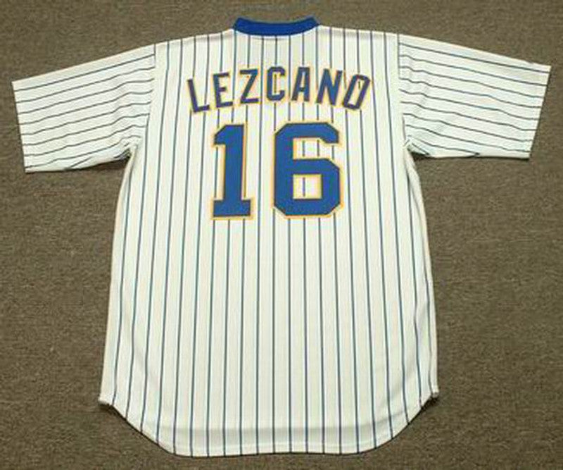 Milwaukee Brewers Sixto Lezcano Cooperstown MLB jersey front view