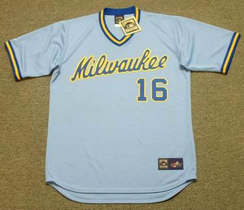 Milwaukee Brewers Sixto Lezcano Cooperstown MLB jersey front view