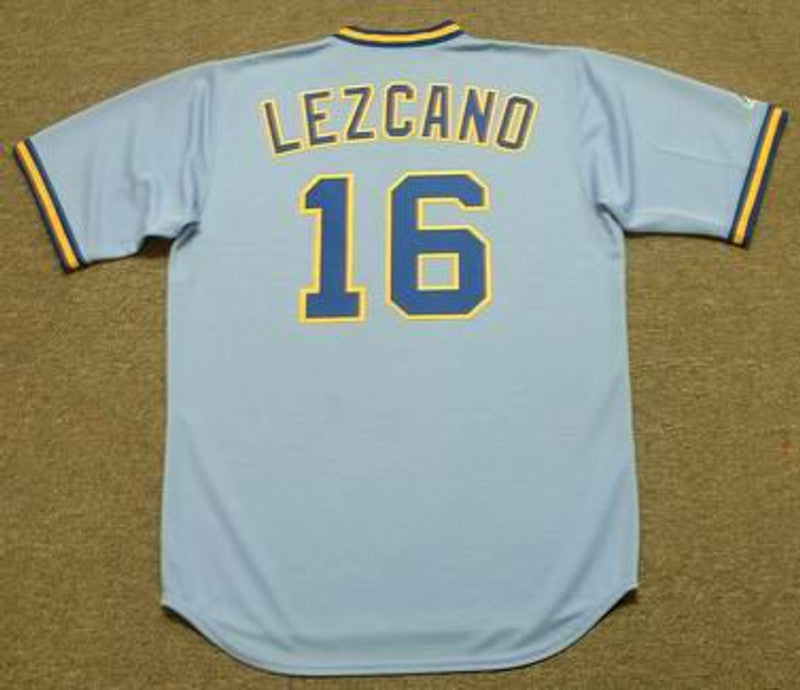 Milwaukee Brewers Sixto Lezcano Cooperstown MLB jersey front view