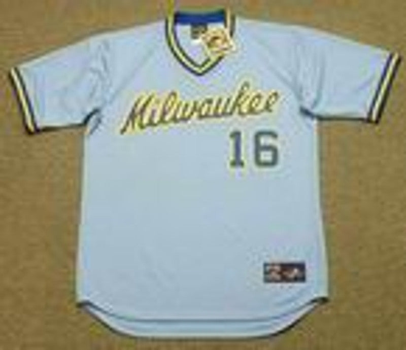 Milwaukee Brewers Sixto Lezcano Cooperstown MLB jersey front view