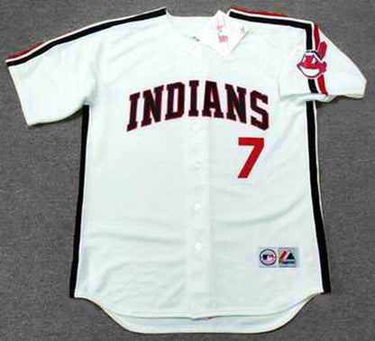 Cleveland Indians Kenny Lofton MLB jersey front view