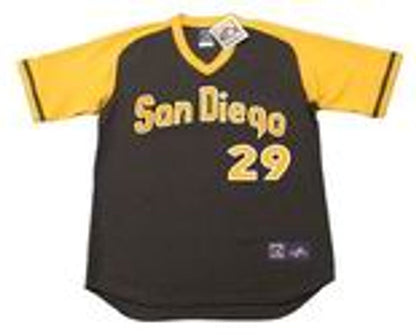 San Diego Padres Mickey Lolich MLB jersey front view
