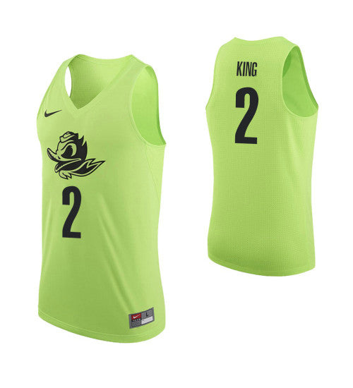Oregon Ducks 2 Louis King College Basketball Jersey Apple Green | Stitched Jersey RTJS 7513