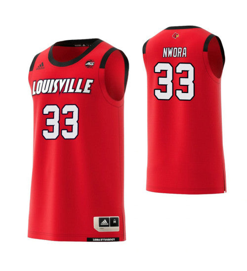 Louisville Cardinals 33 Jordan Nwora College Basketball Jersey Red 8300 | Stitched Jersey RTJS 3448