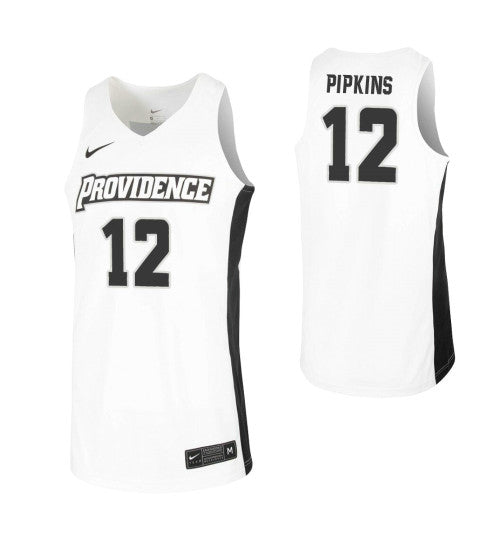 Luwane Pipkins College Basketball Jersey White Providence Friars stitched retro jersey