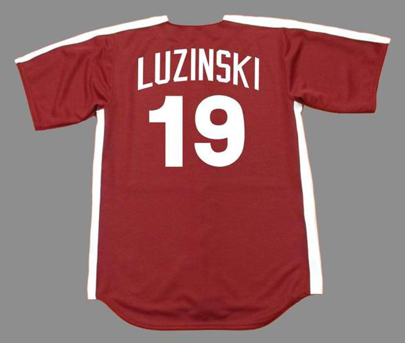Philadelphia Phillies Greg Luzinski Cooperstown MLB jersey front view