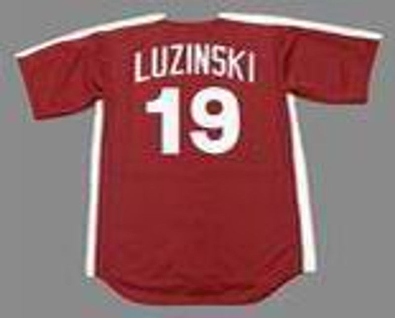 Philadelphia Phillies Greg Luzinski Cooperstown MLB jersey front view