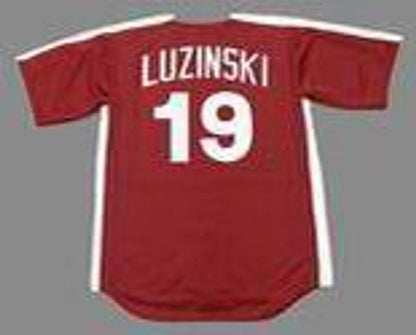 Philadelphia Phillies Greg Luzinski Cooperstown MLB jersey front view