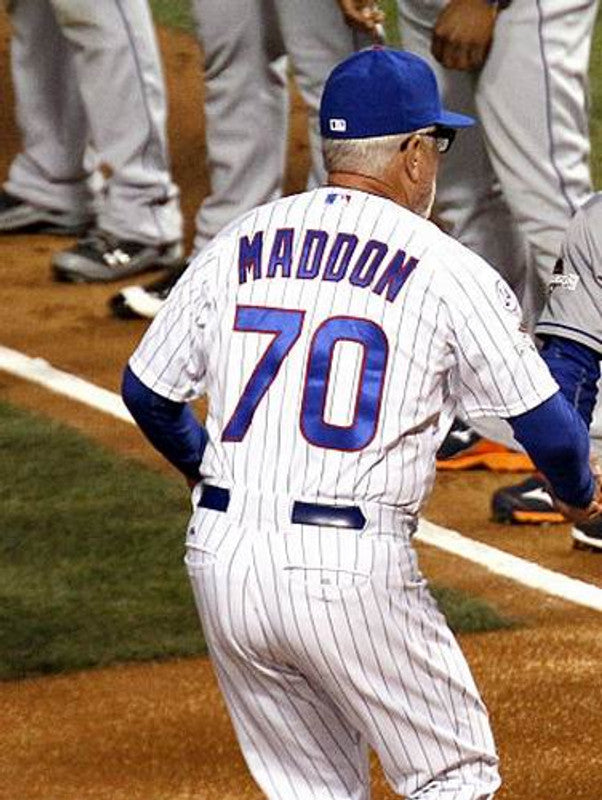Chicago Cubs Joe Maddon MLB jersey front view