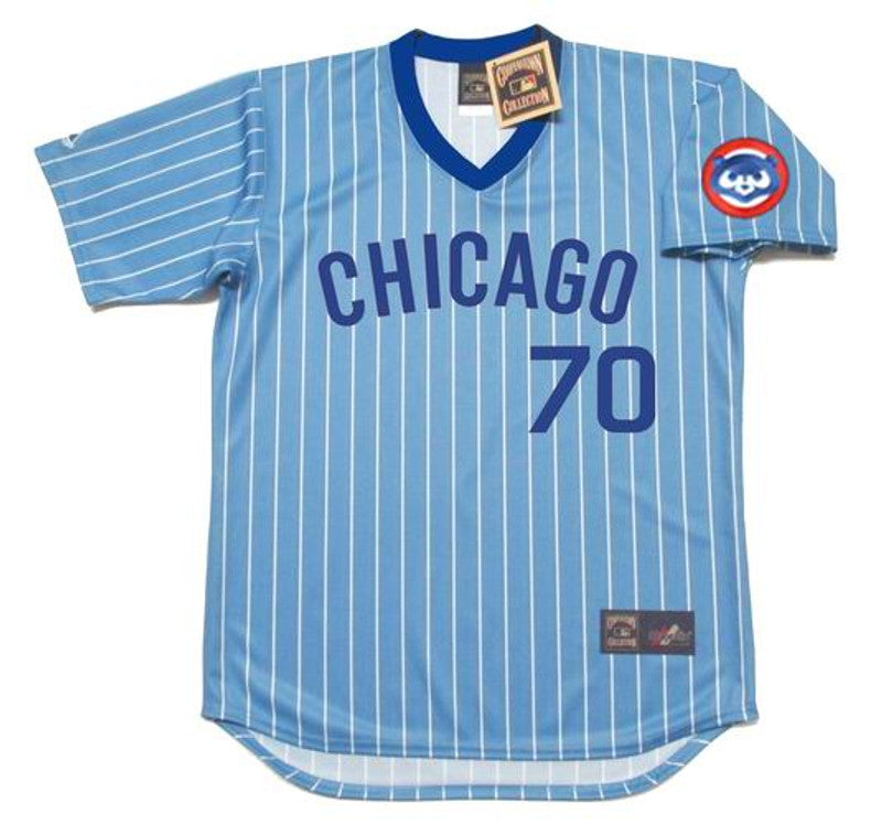 Chicago Cubs Joe Maddon 1980s Cooperstown MLB jersey front view