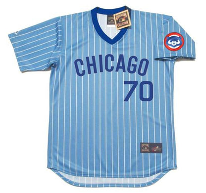 Chicago Cubs Joe Maddon 1980s Cooperstown MLB jersey front view