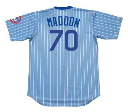 Chicago Cubs Joe Maddon 1980s Cooperstown MLB jersey front view