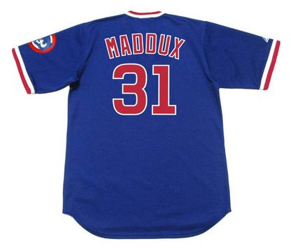 Chicago Cubs Greg Maddux Cooperstown MLB jersey front view