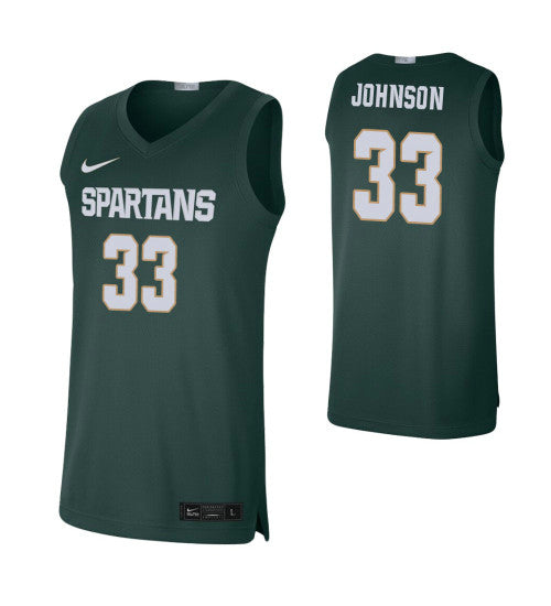 Michigan State Spartans #33 Magic Johnson Green College Basketball Jersey stitched college jersey