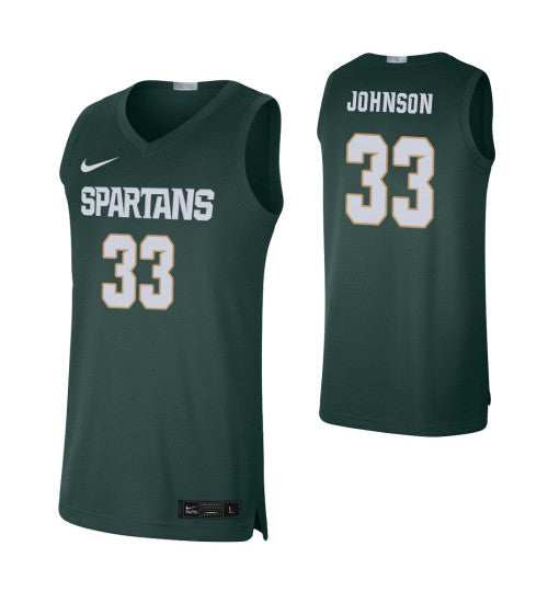 Michigan State Spartans #33 Magic Johnson Limited College Basketball Jersey Green stitched college jersey
