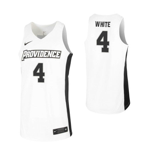 Providence Friars Maliek #4 White stitched throwback college basketball jersey