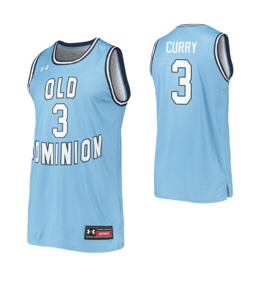 Malik Curry College Basketball Jersey Blue Old Dominion Monarchs stitched retro jersey