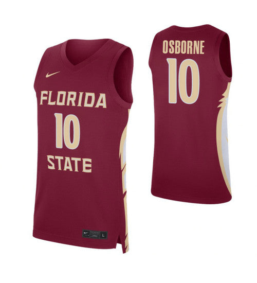 Florida State Seminoles Malik Osborne College Basketball Jersey Garnet stitched retro jersey
