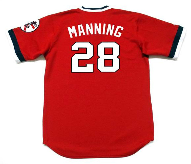 Cleveland Indians Rick Manning Cooperstown MLB jersey front view