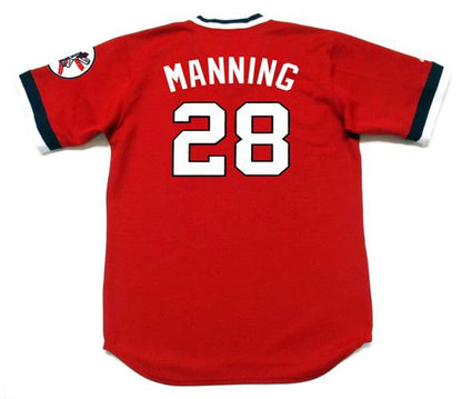 Cleveland Indians Rick Manning Cooperstown MLB jersey front view