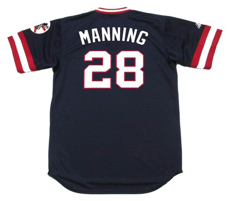 Cleveland Indians Rick Manning Cooperstown MLB jersey front view