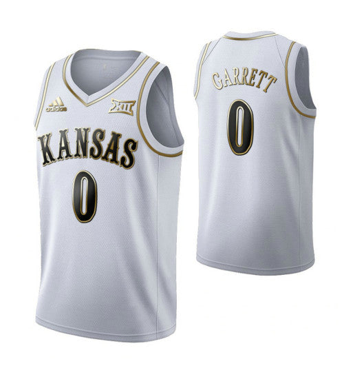 Kansas Jayhawks 0 Marcus Garrett White College Basketball Jersey 7812 | Stitched Jersey RTJS 3936