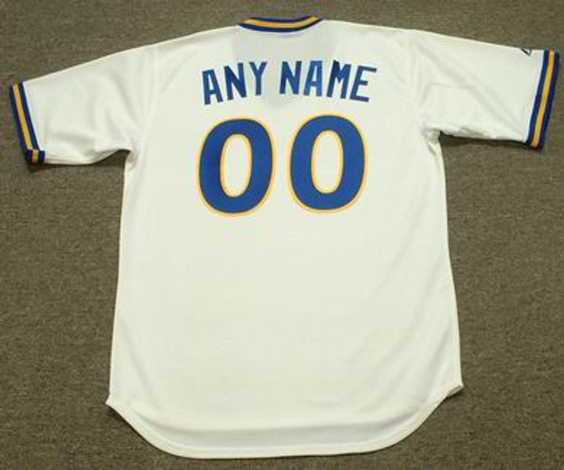 Seattle Mariners 1970s Cooperstown Name Number MLB jersey front view