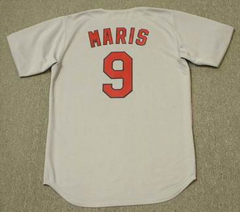 Roger Maris St Louis Cardinals 1967 Cooperstown Throwback Away Stitched Jersey jersey front view