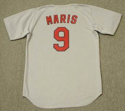 Roger Maris St Louis Cardinals 1967 Cooperstown Throwback Away Stitched Jersey jersey front view