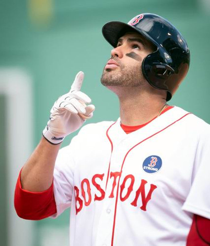 Jd Martinez Boston Strong Red Sox 2019 Home Throwback Baseball Jersey jersey front view