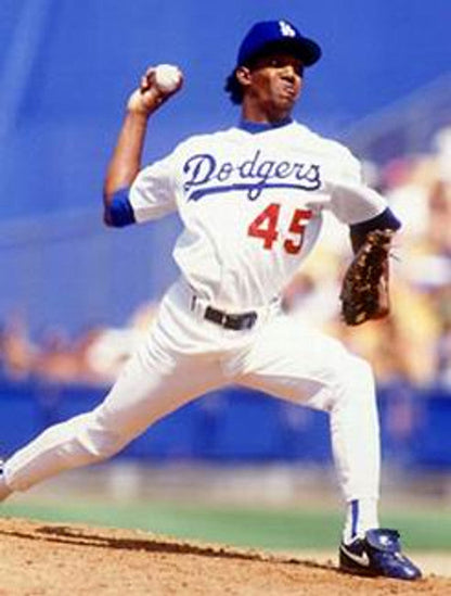 Los Angeles Dodgers Pedro Martinez Cooperstown MLB jersey front view
