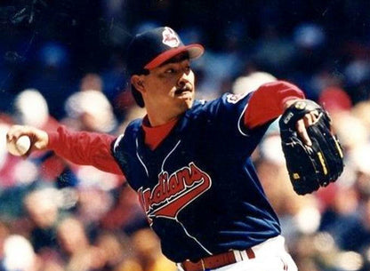 Cleveland Indians Dennis Martinez MLB jersey front view