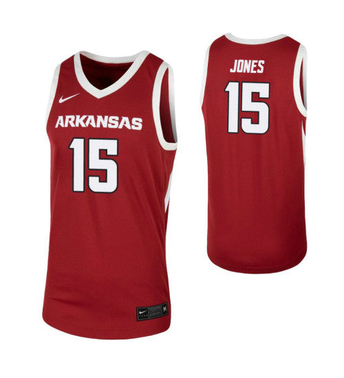 Arkansas Razorbacks 15 Mason Jones Cardinal College Basketball Jersey stitched basketball jersey for game day fanwear