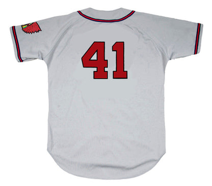 Eddie Mathews Milwaukee Braves 1955 Away Throwback Baseball Jersey jersey front view