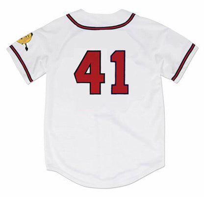Eddie Mathews Milwaukee Braves 1957 Home Throwback Baseball Jersey jersey front view