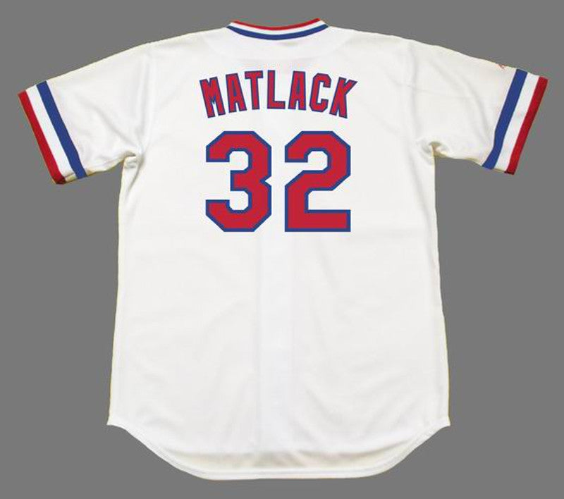 Texas Rangers Jon Matlack Cooperstown MLB jersey front view