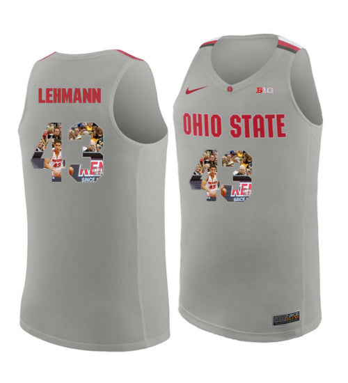 Ohio State Buckeyes #43 Matt Lehmann College Basketball Jersey Gray 9848 stitched college jersey