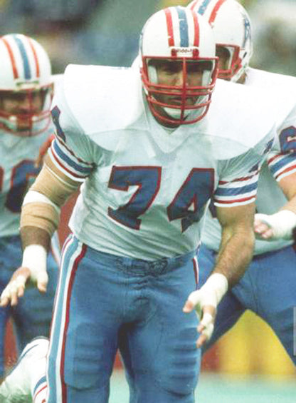 Houston Oilers Bruce Matthews NFL jersey front view