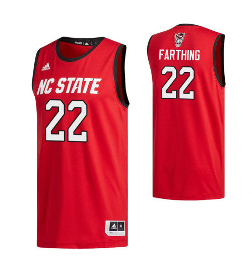 NC State Wolfpack #22 Max Farthing Red College Basketball Jersey stitched college jersey