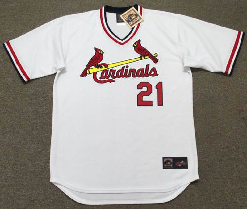 Bake Mcbride St Louis Cardinals 1975 Cooperstown Throwback Home Stitched Jersey jersey front view