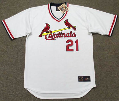 Bake Mcbride St Louis Cardinals 1975 Cooperstown Throwback Home Stitched Jersey jersey front view