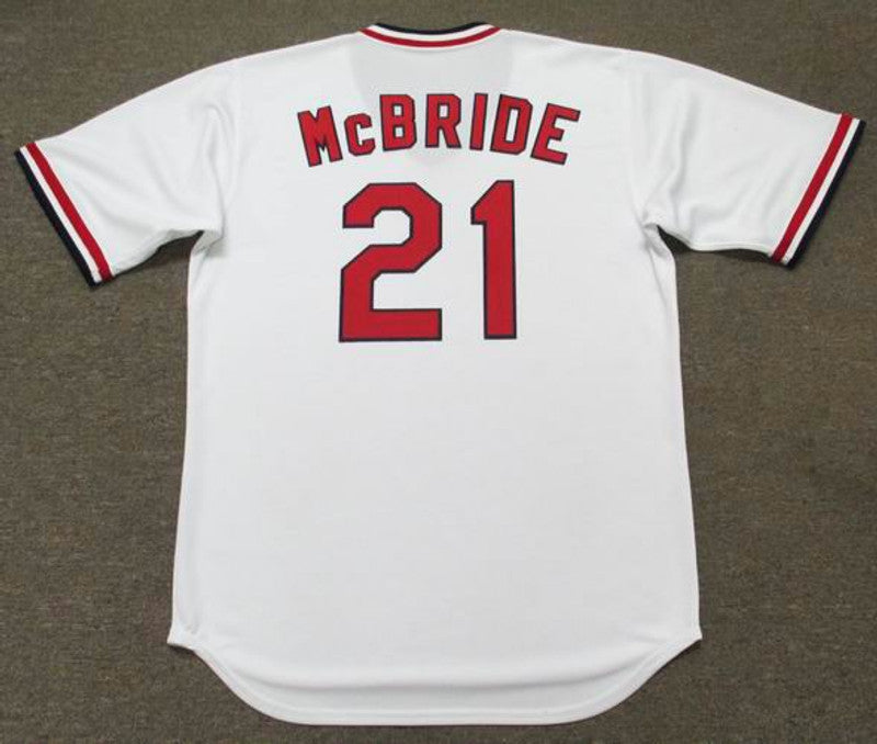 Bake Mcbride St Louis Cardinals 1975 Cooperstown Throwback Home Stitched Jersey jersey front view