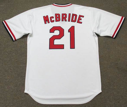 Bake Mcbride St Louis Cardinals 1975 Cooperstown Throwback Home Stitched Jersey jersey front view