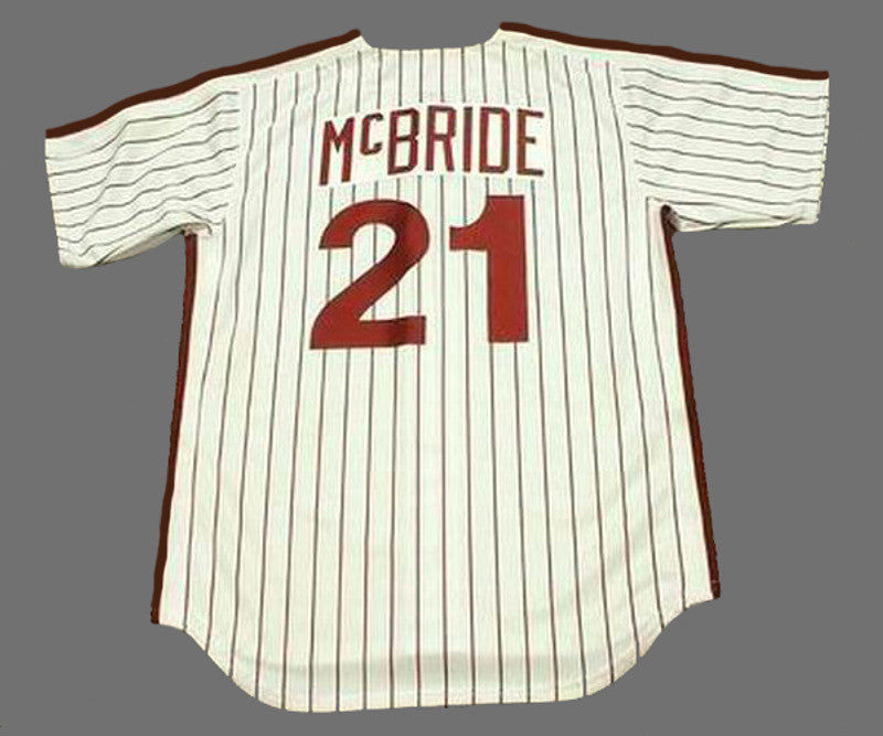 Philadelphia Phillies Bake Mcbride Cooperstown MLB jersey front view
