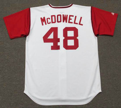 Cleveland Indians Sam Mcdowell Cooperstown MLB jersey front view