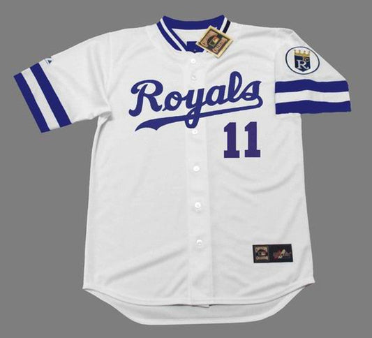 HM KCR 1985 Cooperstown Home Baseball Stitched Jersey, Vintage Baseball Jersey, Retro Sewn Jersey