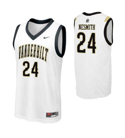 Vanderbilt Commodores Aaron Nesmith #24 White stitched throwback college basketball jersey